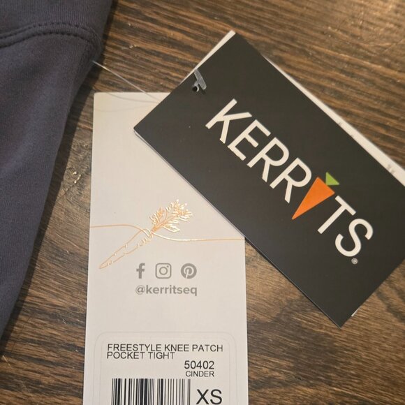 Kerrits Activewear Free Style Knee Patch Pocket Tight CINDER / XS - Picture 3 of 5